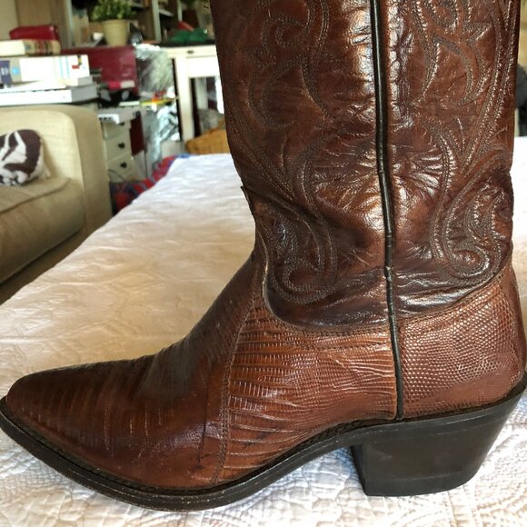 Dan Post Cowboy Boots, Lizard, Size 7M - Picture 3 of 8